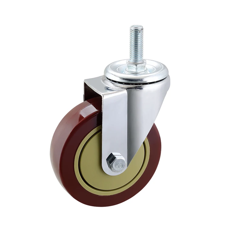 BIAO CASTERS M8 threaded stem TPR CASTER