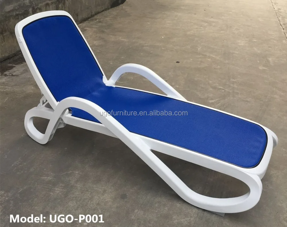 
outdoor plastic beach sunbed/hotel chaise lounge/teslin swimming pool lounge 