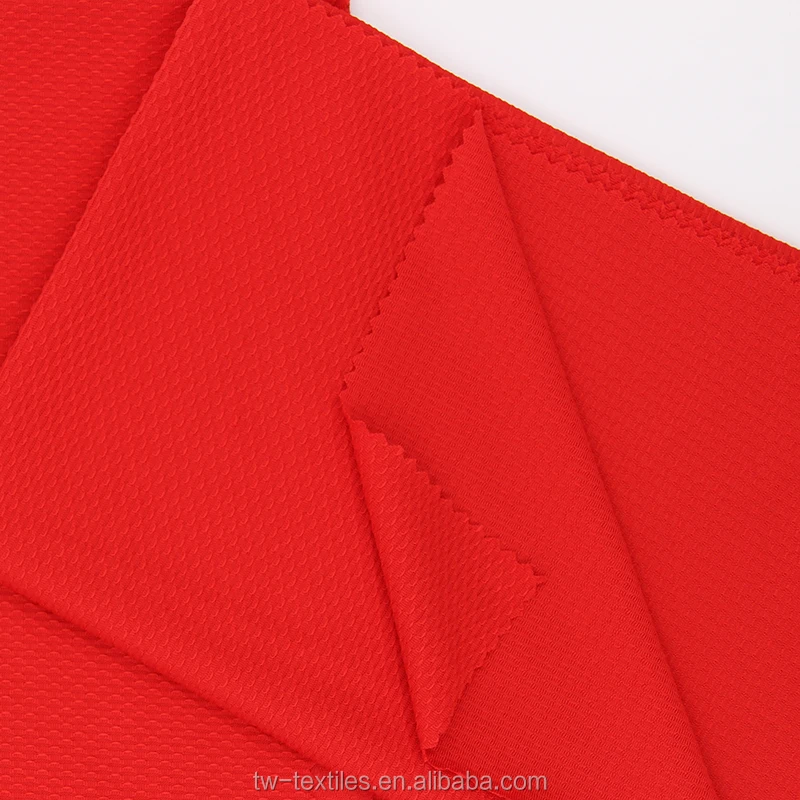90% Polyester 10% Spandex Dri Fit Sretch Jacquard Mesh Fabric for Football Jersey Clothes