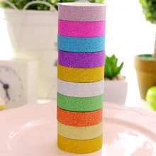 8 Rolls/Lot Hot Sale DIY Washi Tape Candy Color Scrapbooking Adhesive Paper Sticker Masking Tape Decorative Tapes fita adesiva