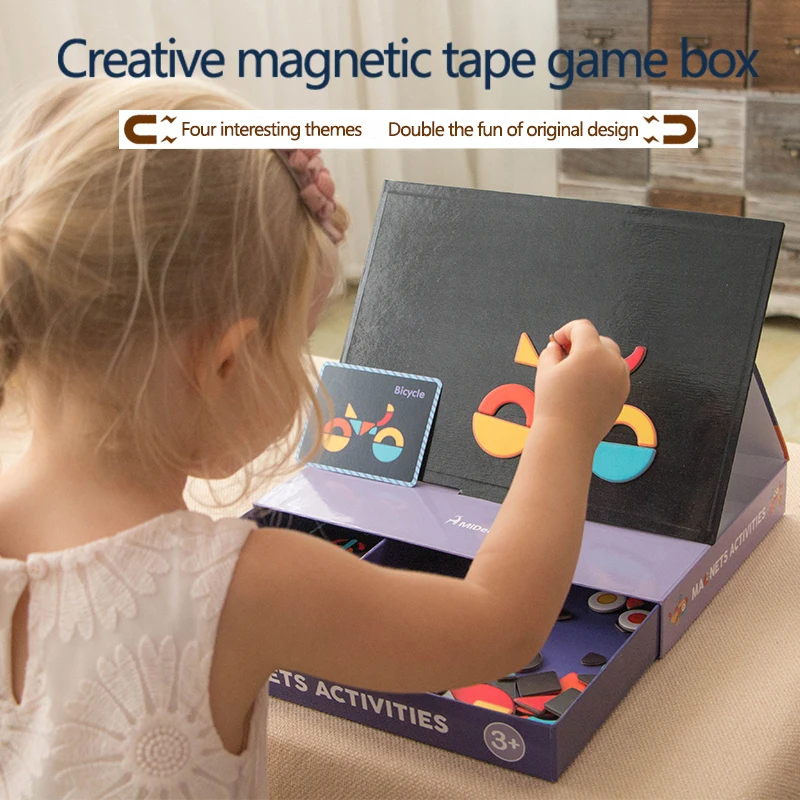 
Mideer magic sticker game,Magnet Puzzle Dress Up,Change Games Educational Toys 