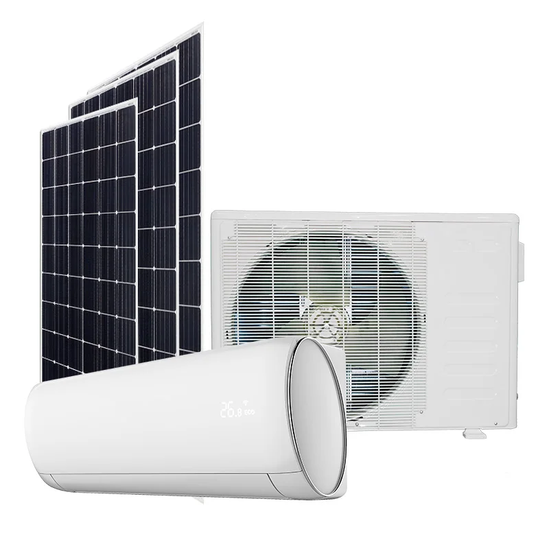 
On grid energy saving 12000BTU AC/DC Hybrid solar powered air conditioner 
