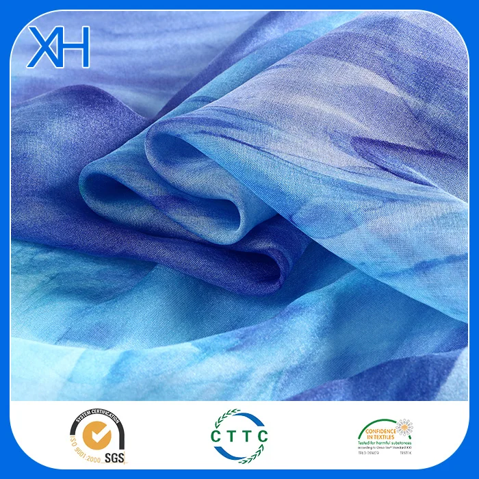 
Nature Silk Wholesale Printed Silk Fabric 100% Silk Chiffon Floral Fabric 