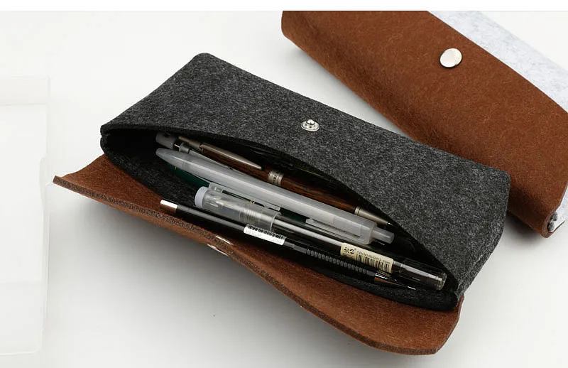 Stationery Pouch Felt Pencil Case Bag Multi-functional Felt Pen Pouch