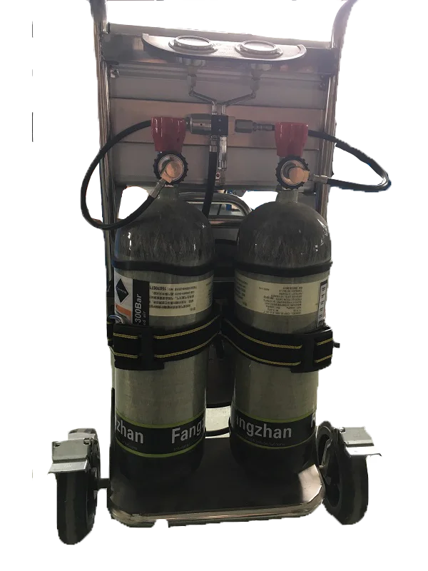 
FANGZHAN wheeled breathing apparatus with a long tube CGKH-2 6.8L cylinder for fire fighters 
