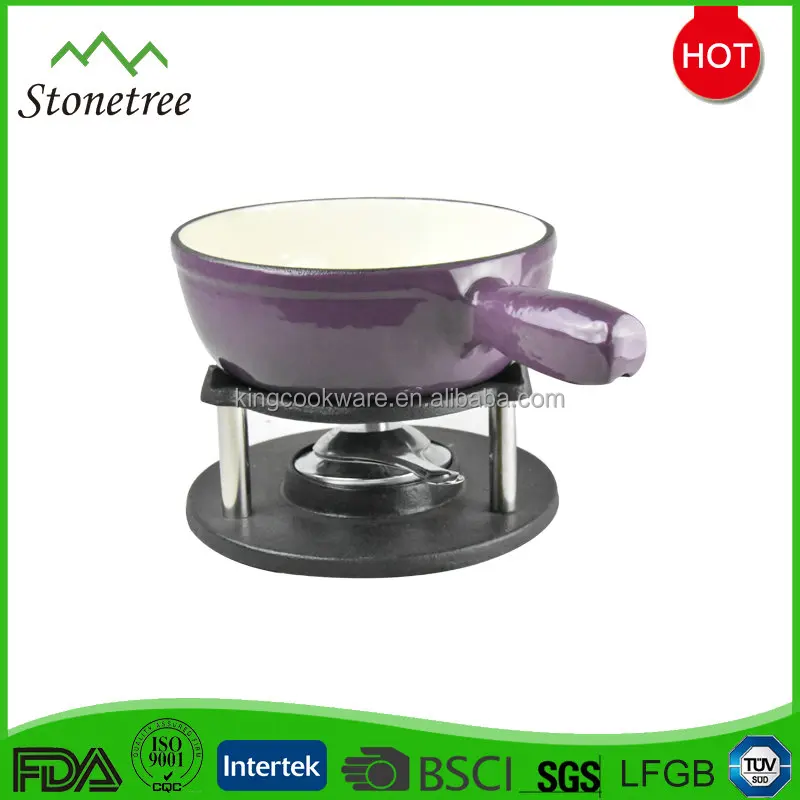 Cast iron stock pots,cast iron round chafing dish,cast iron cheese fondue set