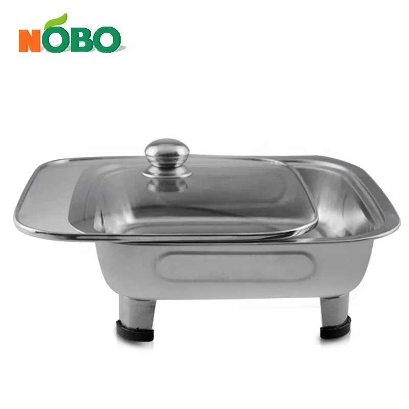 Commercial Kitchen Equipment Square Dish Buffet Tray/Chafing Dishes With Lid