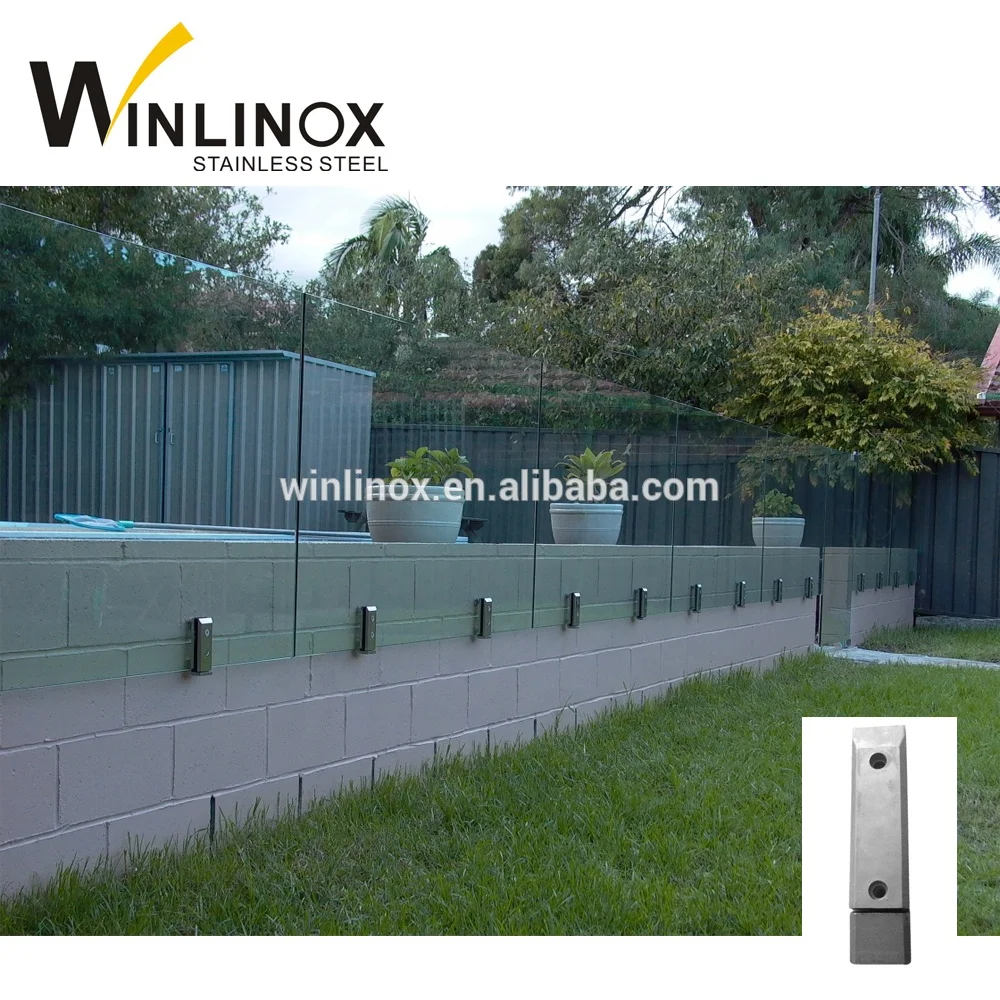 Winlinox inox balcony frameless glass railing, railing fittings