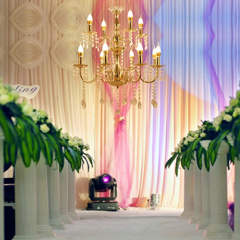 10 arm Ceiling chandeliers luxury crystal chandelier wedding centerpieces