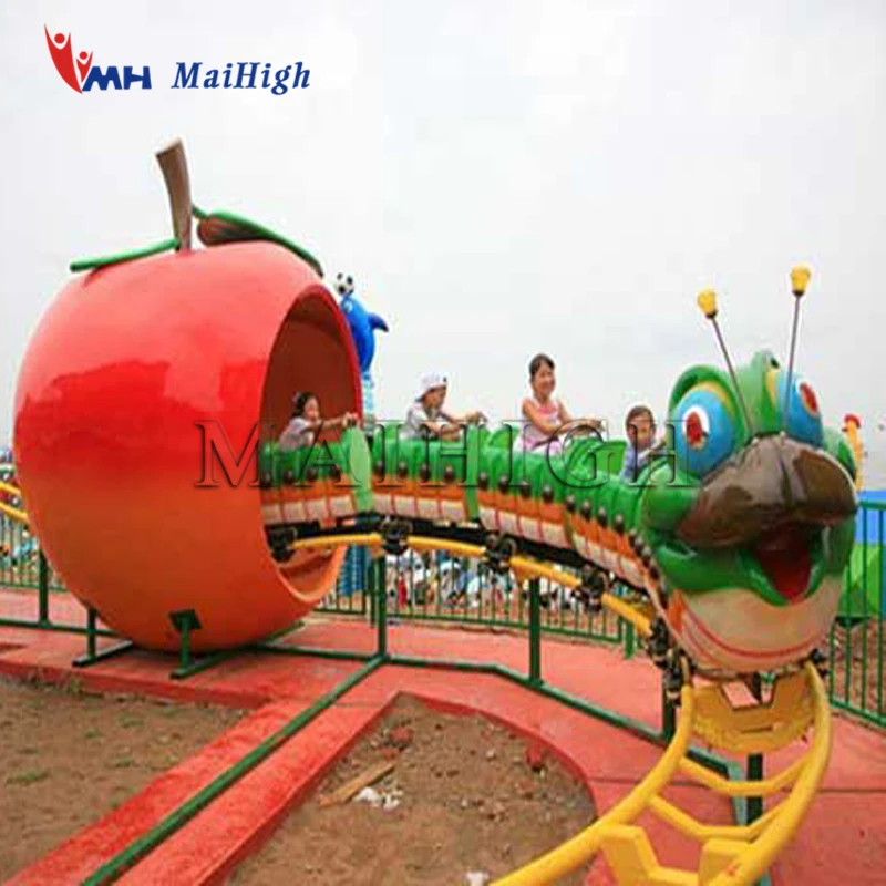 Factory Direct Amusement Equipment Fruit Worm Roller Coaster