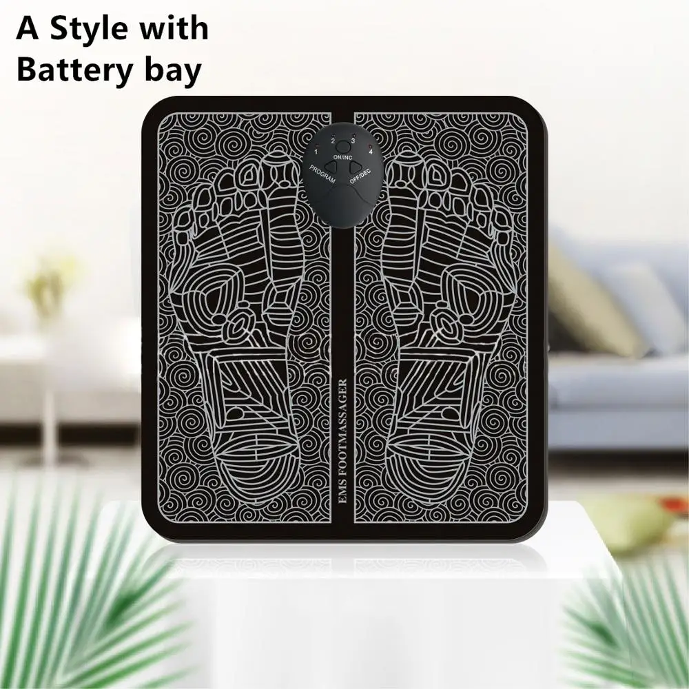 
1Pc EMS Foot Massager Reflexology Massage Pad Square Foot Massager Cushion for Relax Body Pain Health Care 