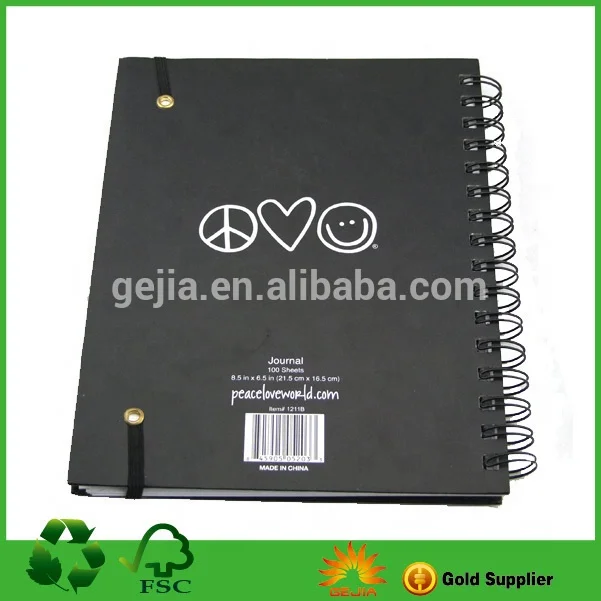 
Hard cover Notebooks With Elastic band,Hard cover spiral notebooks 