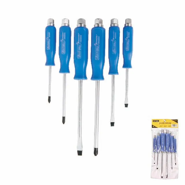 Stock Hand Tool 6 Piece Go Through Screwdriver set