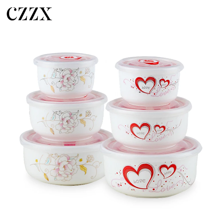 3 набора фарфоровых керамических свежих чашек с герметичной крышкой с индивидуальным принтом