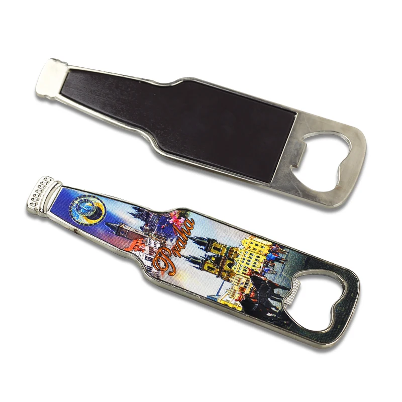 Cheap personalized custom metal fridge magnet logo beer bottle opener with