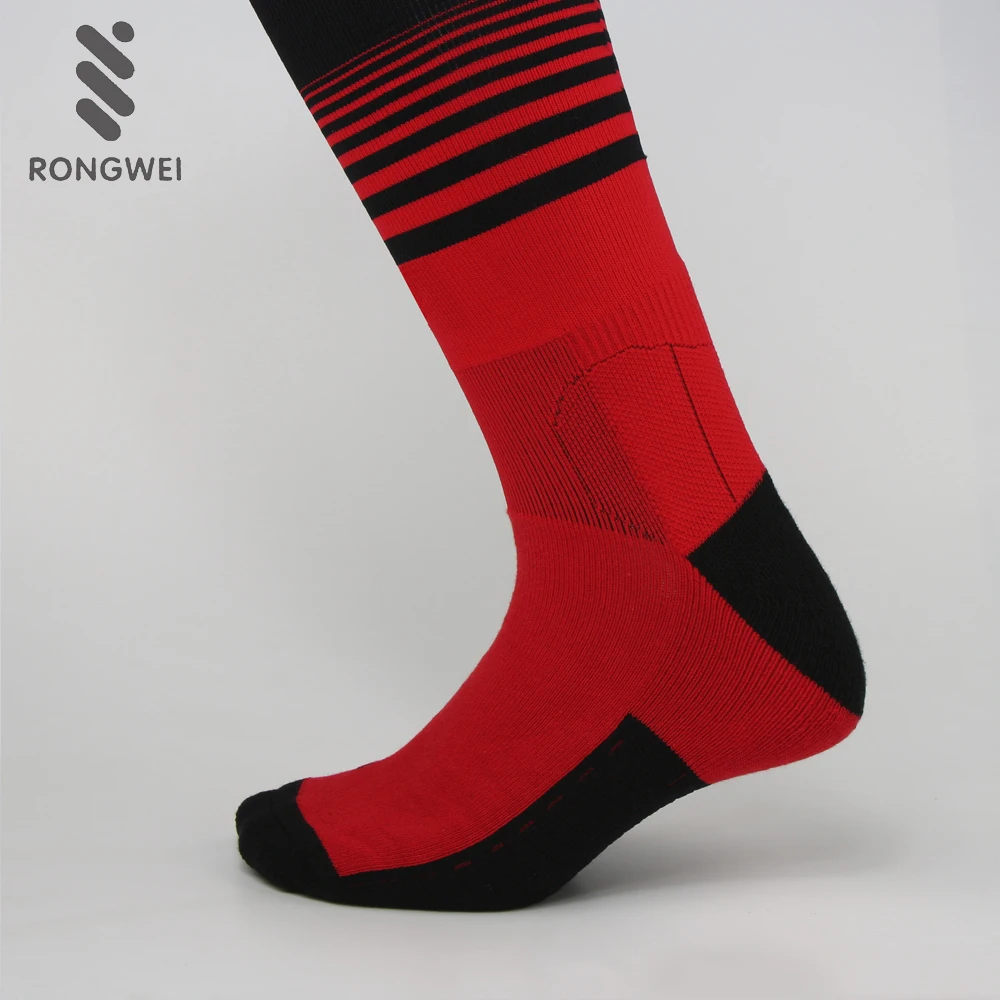 
wholesale cheap knee high striped football soccer socks 