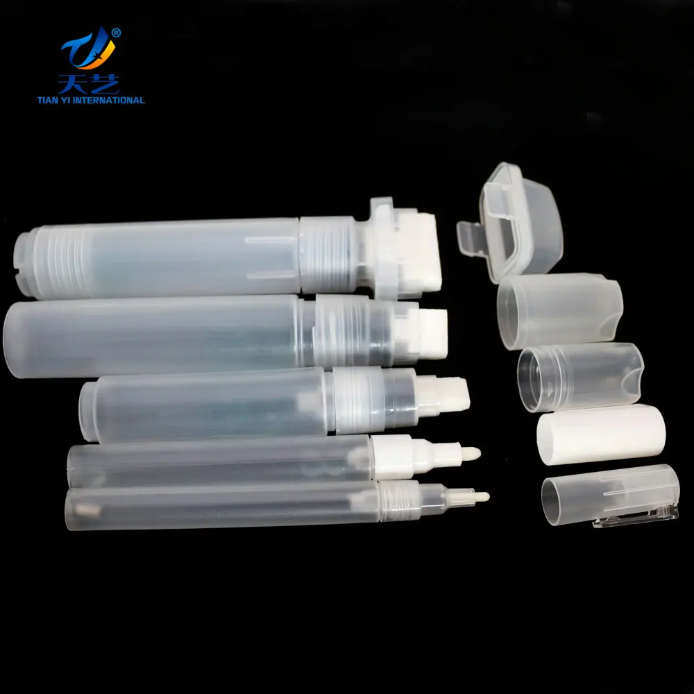 OEM Porosity Fiber Nib Plastic Body Empty Pigment Paint Marker Pen Empty Acrylic Marker Pens for Refillable Pigment Ink