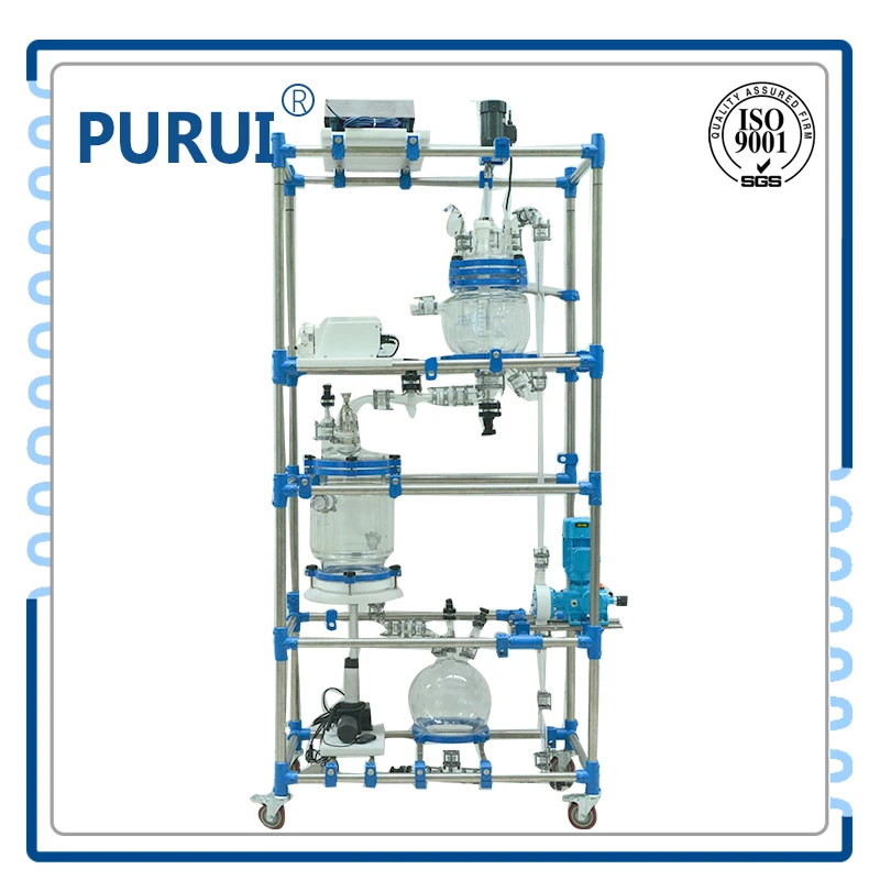 Лаборатория Рубашкой двухслойные Стекла Химических Перемешивают Реактора
