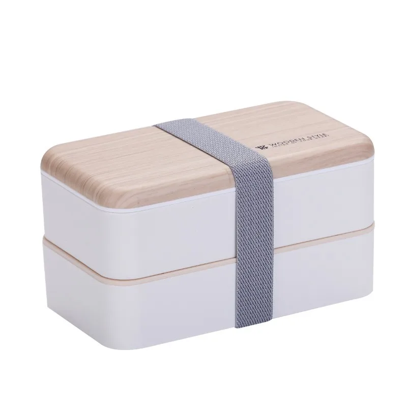 eco-friendly wholesale durable food container portable leakproof Microwave 2 layers plastic japanese  bento lunch box for kids