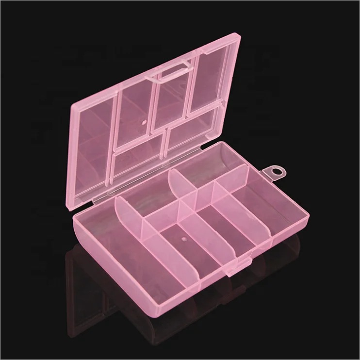 Latest product custom design pink 6 grid small pp container