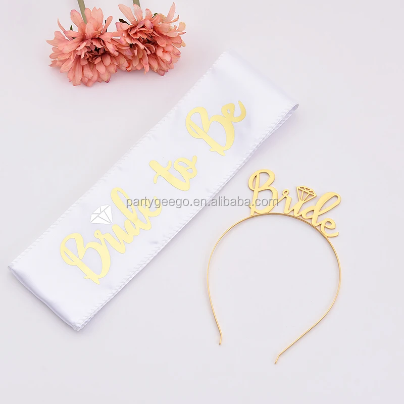 Золотые блестящие украшения для девичника, подарки для девичника, пояс для невесты, Золотая вуаль, Золотой блестящий баннер