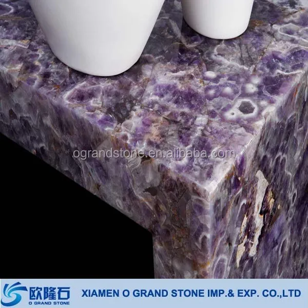 
Luxury Stone, Purple Agate Slab, Purple Semiprecious Onyx Stone Slabs 