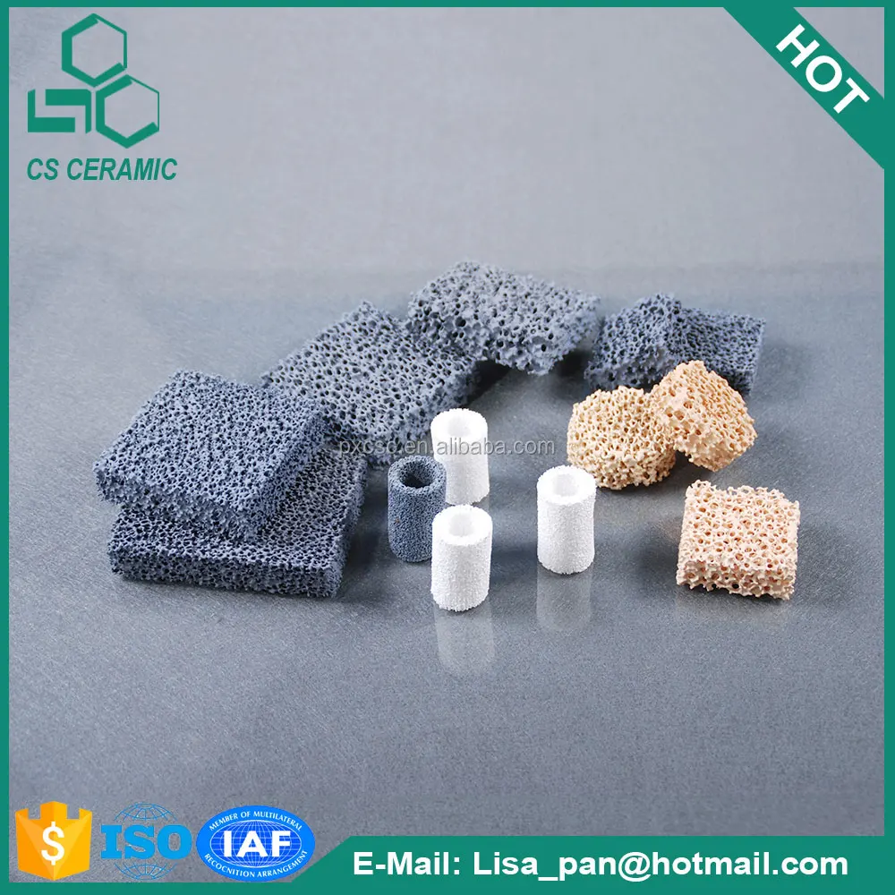 Большой поверхности карбида кремния пенокерамических фильтр для литья промышленности