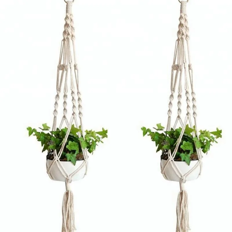 
 Веревка для макраме, вешалка для цветов, подвесной держатель для растений в помещении и на улице  