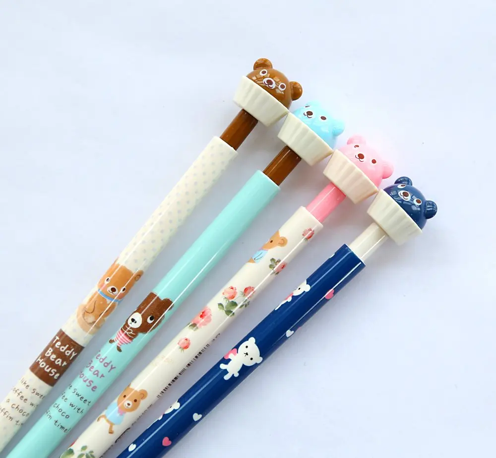 Bear Series Design 0.7mm Point Mechanical Pencils Cute Cartoon Mechanical Pencils