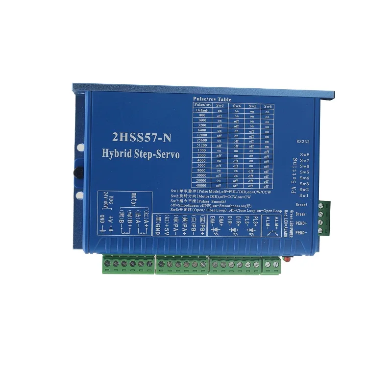 2HSS57-N-SC горячая распродажа 24 В 7A драйвер постоянного тока гибридный закрытый цикл шаг Серводвигатель комплект cnc
