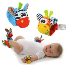 Baby Rattle Toys 2014 New Garden Bug Wrist Rattle Foot Socks Multicolor 2pcs Waist+2pcs Socks=4pcs/lot Free shipping