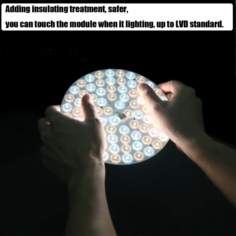 
HOSLIGHT C3 20W LED Ceiling Module Light Adjustable CCT driverless Round PCB for ceiling Lamp retrofit with Magnet 