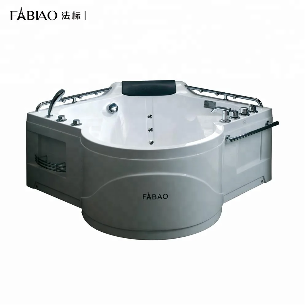 FABIAO Baignoire jakuzzy Modern Design Bath Luxury Sector Shape acrylic Freestanding 2 Person Bath Tub Prices For Hot Spring SPA
