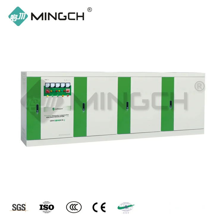 MINGCH  SBW-F Industrial Avr 1000Kva 3 Phase Voltage Regulator Stabilizer 380V 440V 1000KW Voltage Stabilizer