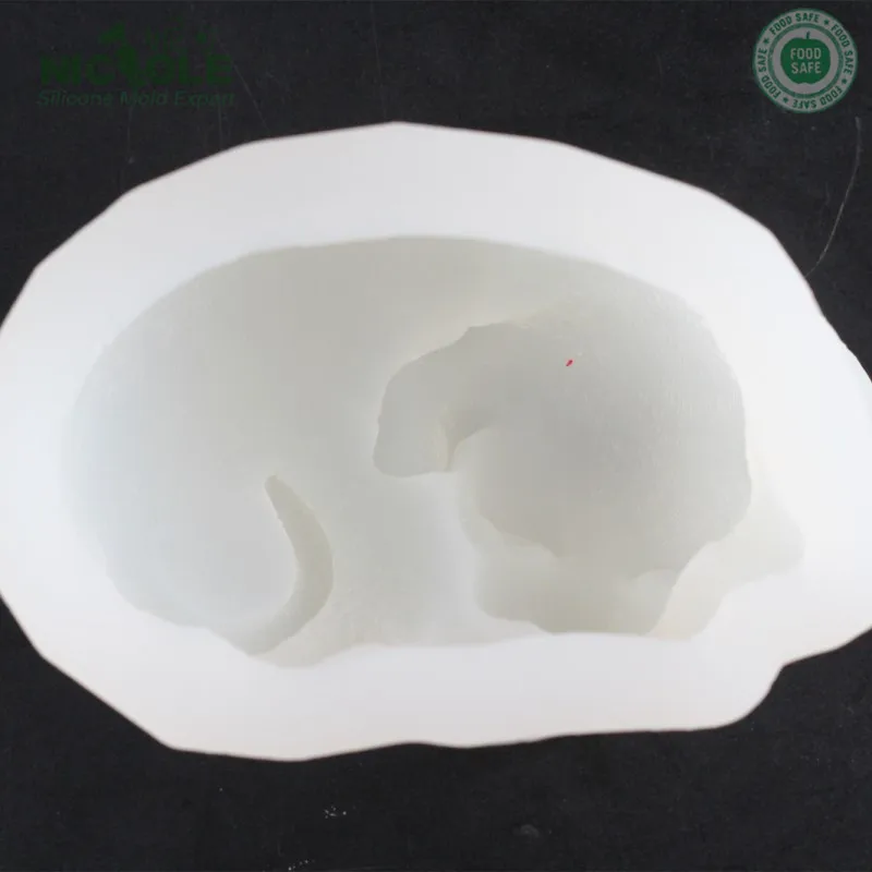 Nicole Silicone Dog Shape Concrete Crafts Molds DIY 3D Silicone Animal Soap Molds