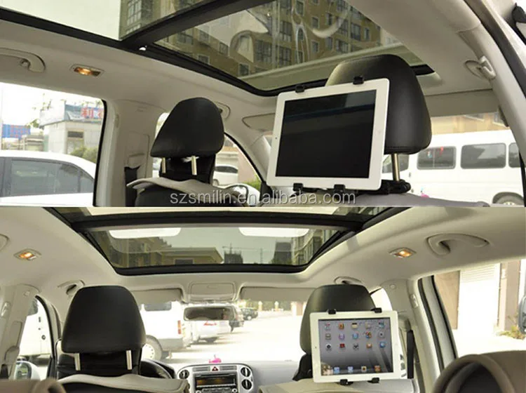 360 Degree Adjustable Rotating Headrest Car Seat Mount Holder K110 For iPad 2 4 Samsung Galaxy Motorola Xoom 7-11inch Tablets