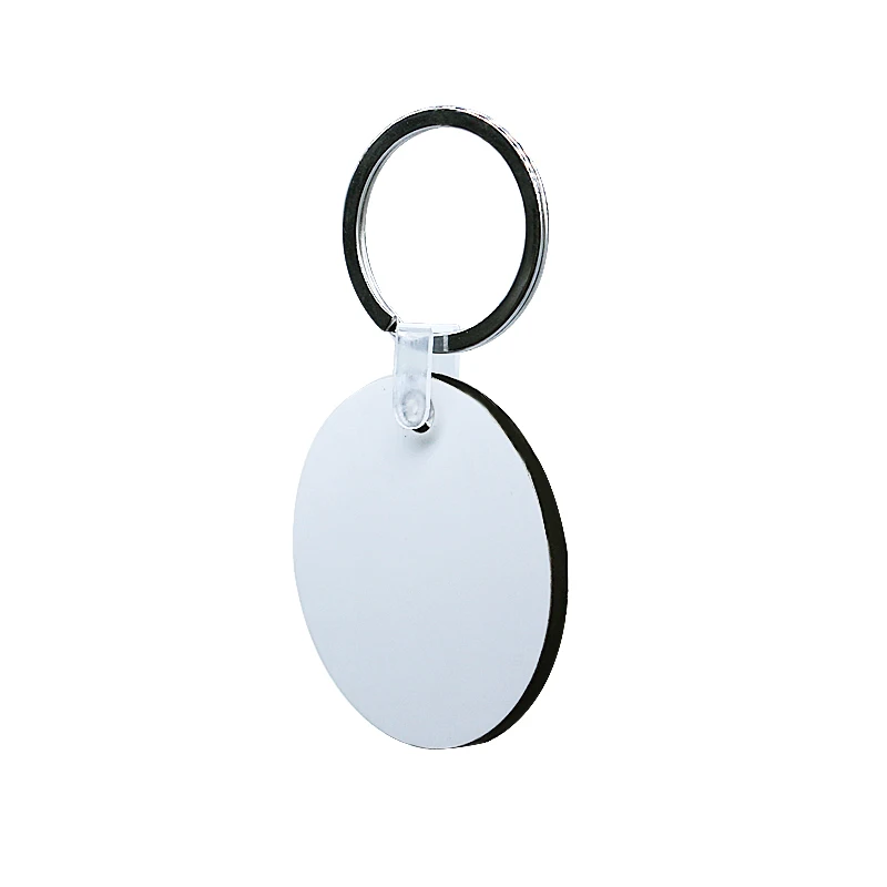 MDF&Photo 3mm MDF sublimation blank mdf keychain Customized Sublimation Wooden Keychain Round
