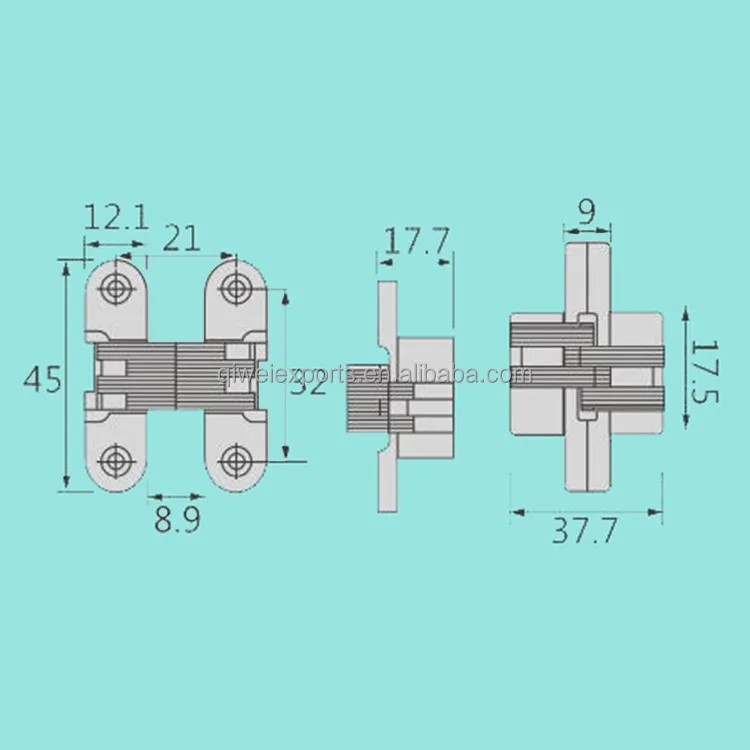 concealed hinge cross furniture swivel hinge