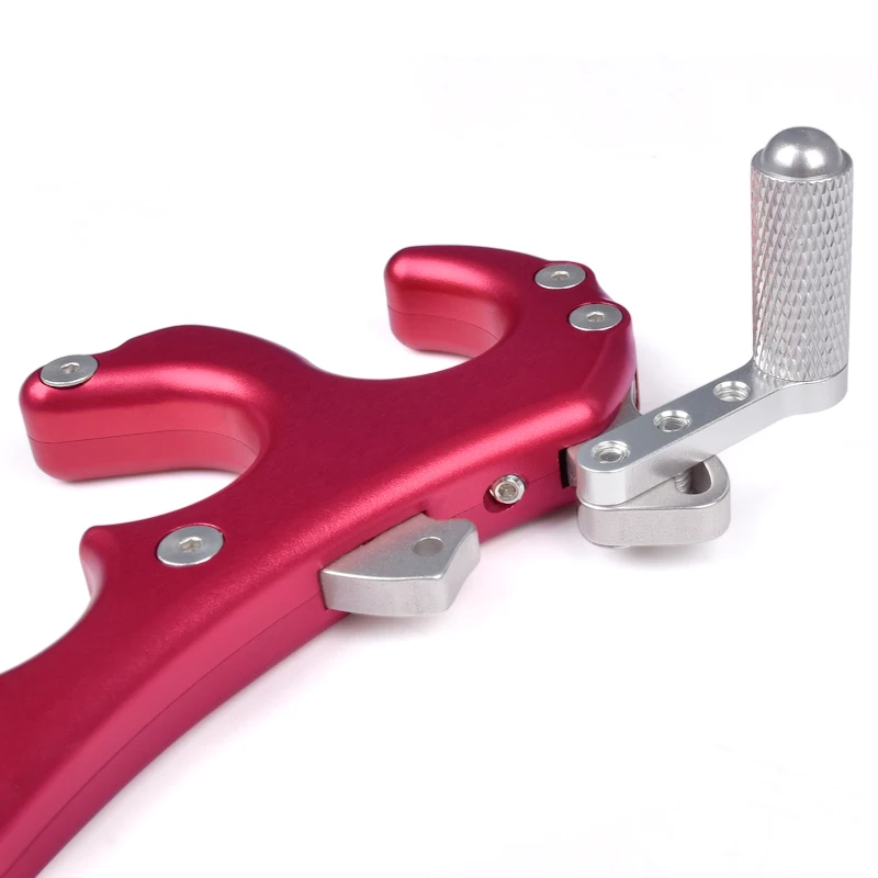 Elong 4 Finger Grip Caliper Release Aid Aluminum Alloy Red Release For Compound Bow Hunting
