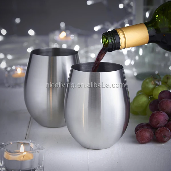 Copper Plated Stemless Wine Glasses
