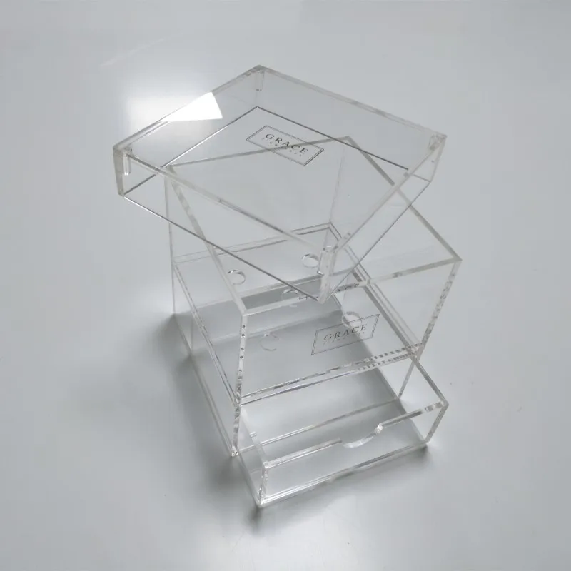 Factory clear acrylic round candy display gift shoe rose flower box