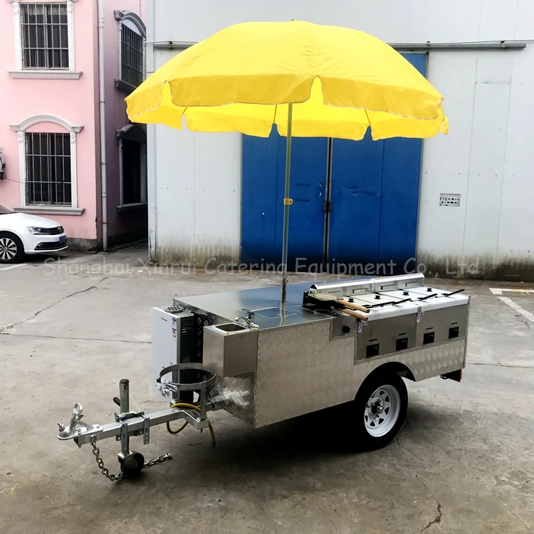 used scooter food cart commercial hot dog trolley cart grill