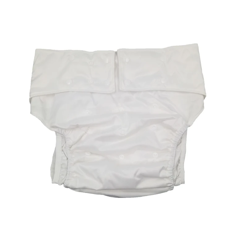 Adult cloth diaper for urinary incontinence PUL waterproof washable breathable adjustable sizes china manufacturer