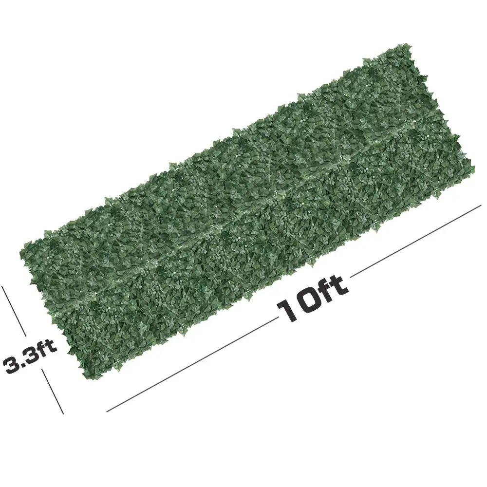 High Quality Cheap UV Artificial Leaf Fence Faux Ivy Leaf Fence for Covering Garden Wall Decoration Dark Green , Light Green