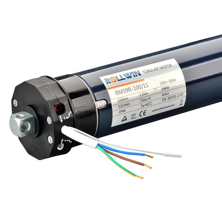 59Mm Single Phase Ac Tubular Motor For Roller Shutter Door And Garage Door With Manual Override
