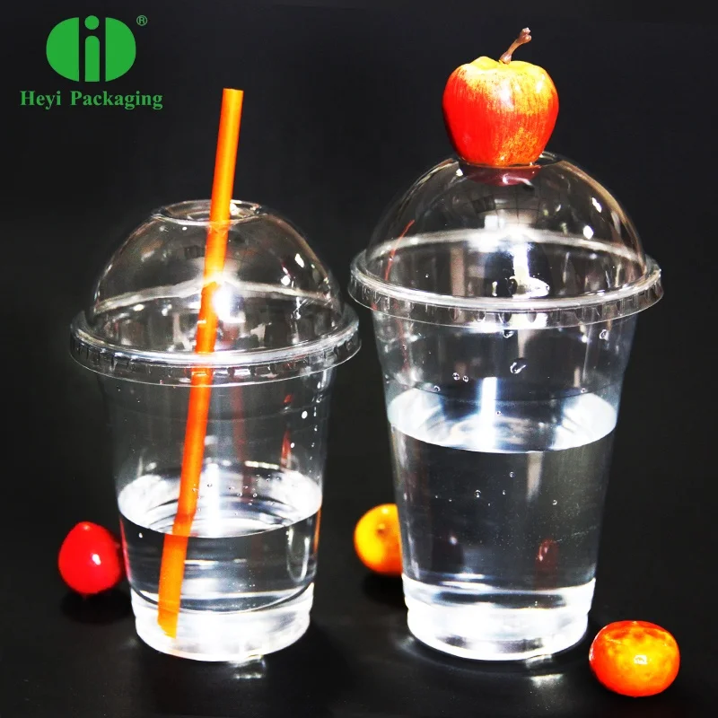 Wholesale disposable PET custom logo printed plastic cup disposable cups