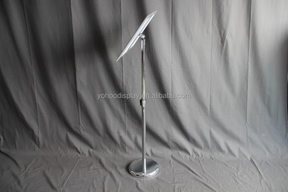 A3/A4 aluminum advertising standee poster board frame notice board with adjustable pole