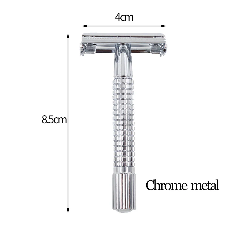 DE Butterfly Safety Razor for Men & Women Personal Care | Black Stainless Steel Butterfly Twist to Open Razor | Perfect shave