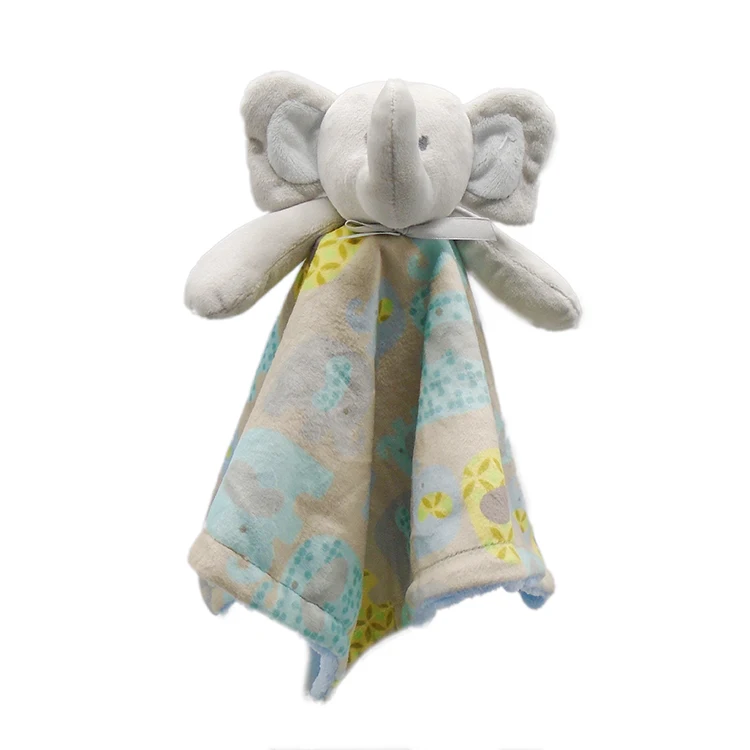 Plush super soft elephant comforter animal head blanket