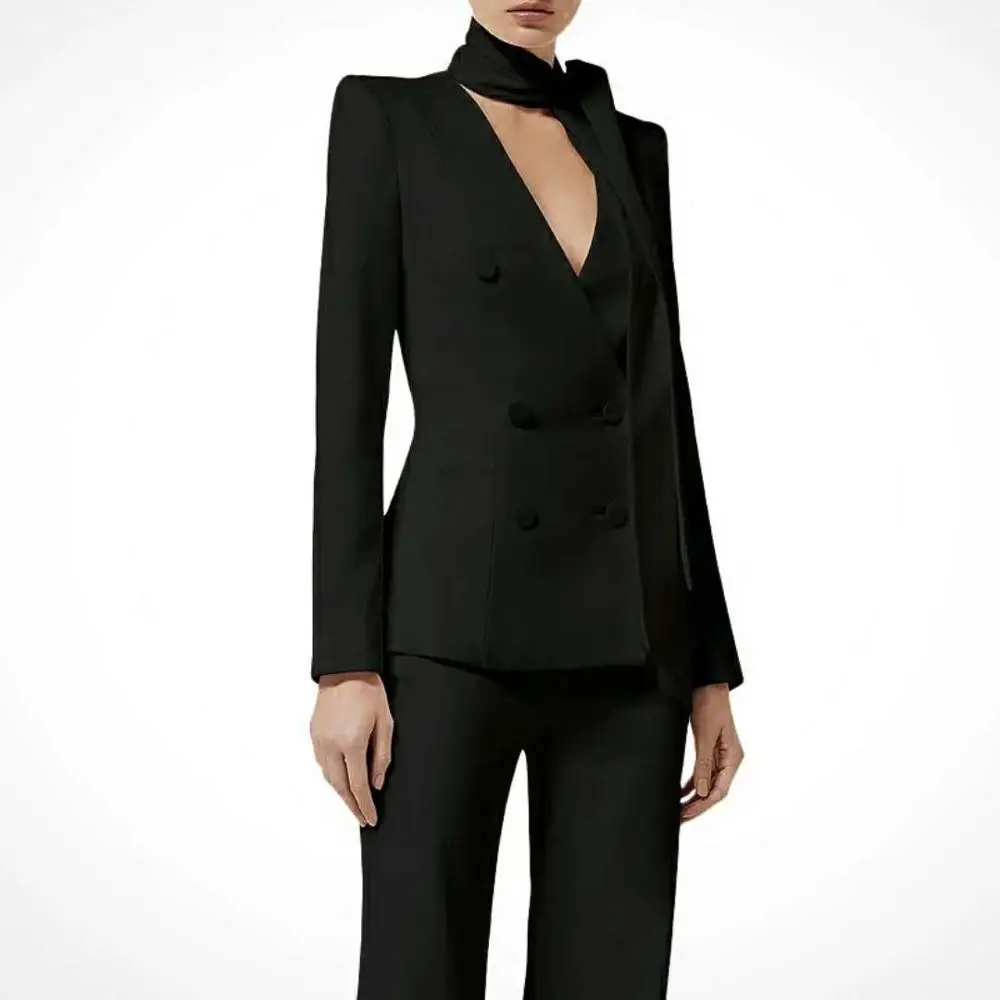 New Style Office Lady Two Pieces Suit Fashion Modern Women Business Suits ladies suits pant